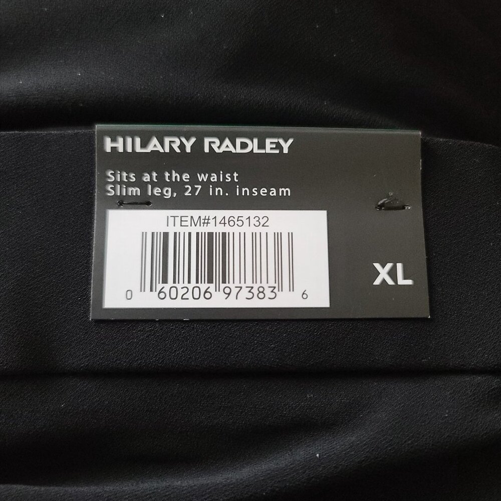 Hilary Radley Stretch Pull On Dress Pant Built In Tummy Control Black XL NWT - Picture 2 of 12
